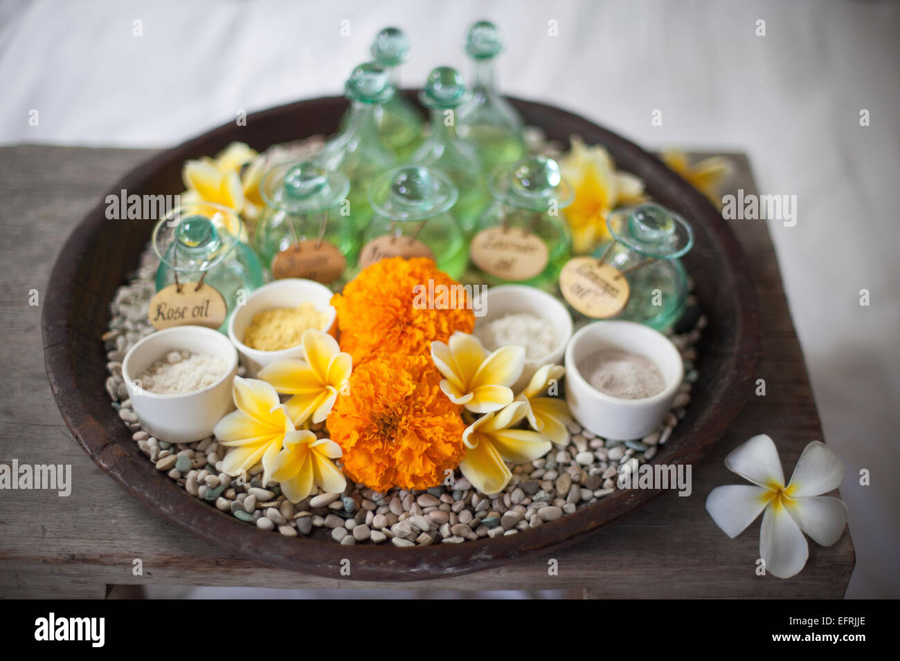 Massage-Öl Stockfoto