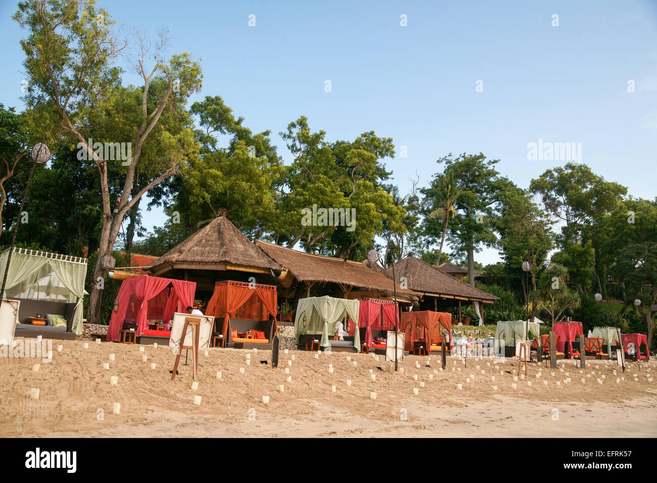 Strand von Jimbaran in Bali, Indonesien Stockfoto