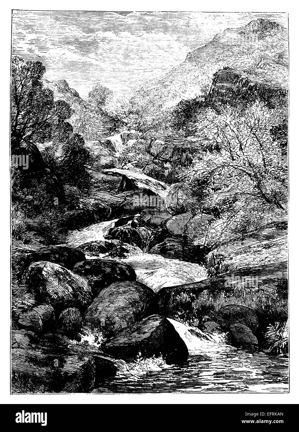 fotografiert von einem Buch mit dem Titel "Englische Bilder gemalt mit Feder und Bleistift" in London ca. 1870 veröffentlicht. Stockfoto