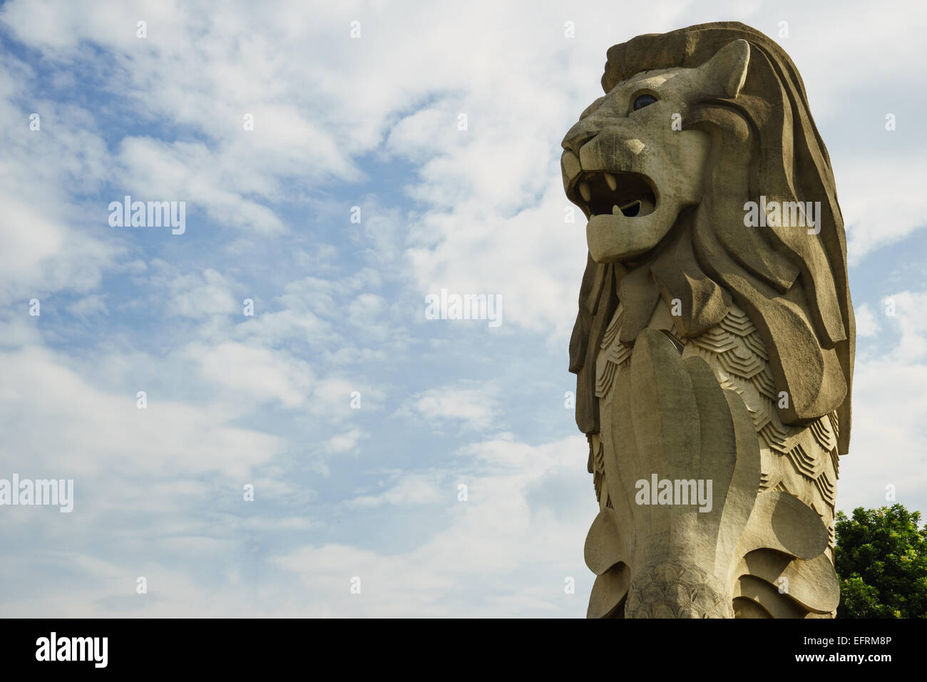 Riesige Singapur Merlion-Symbol auf der Insel Sentosa Stockfoto