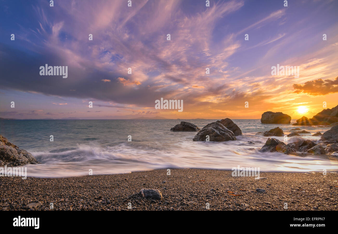 Ein weiterer Sonnenuntergang ohne dich Stockfoto