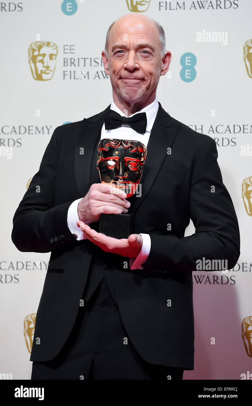 J.k. Simmons bei den EE British Academy Film Awards am Royal Opera House am 8. Februar 2015 in London, England. Stockfoto