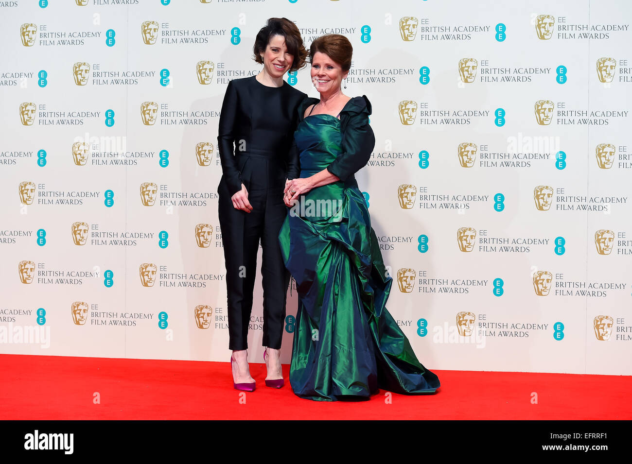 Sally Hawkins und Imelda Staunton bei den EE British Academy Film Awards am Royal Opera House am 8. Februar 2015 in London Stockfoto