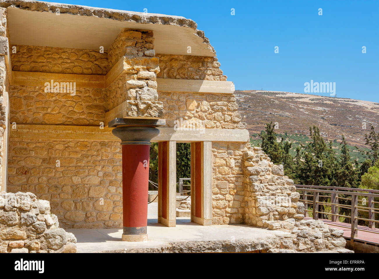 Palast von Knossos Ruinen. Kreta, Griechenland Stockfoto