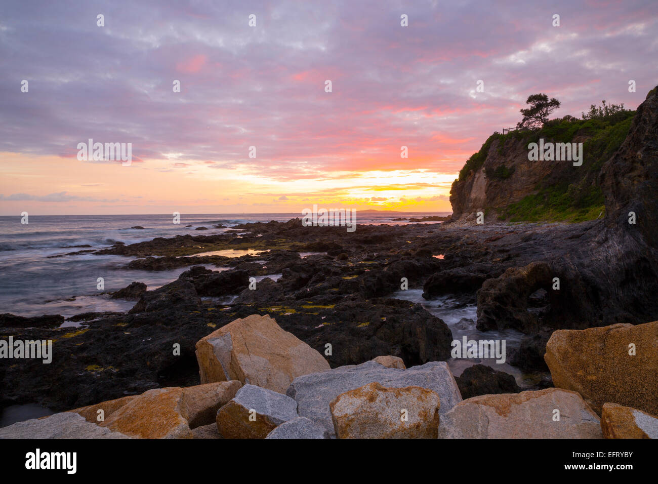 Sonnenaufgang in Narooma NSW Australia Stockfoto