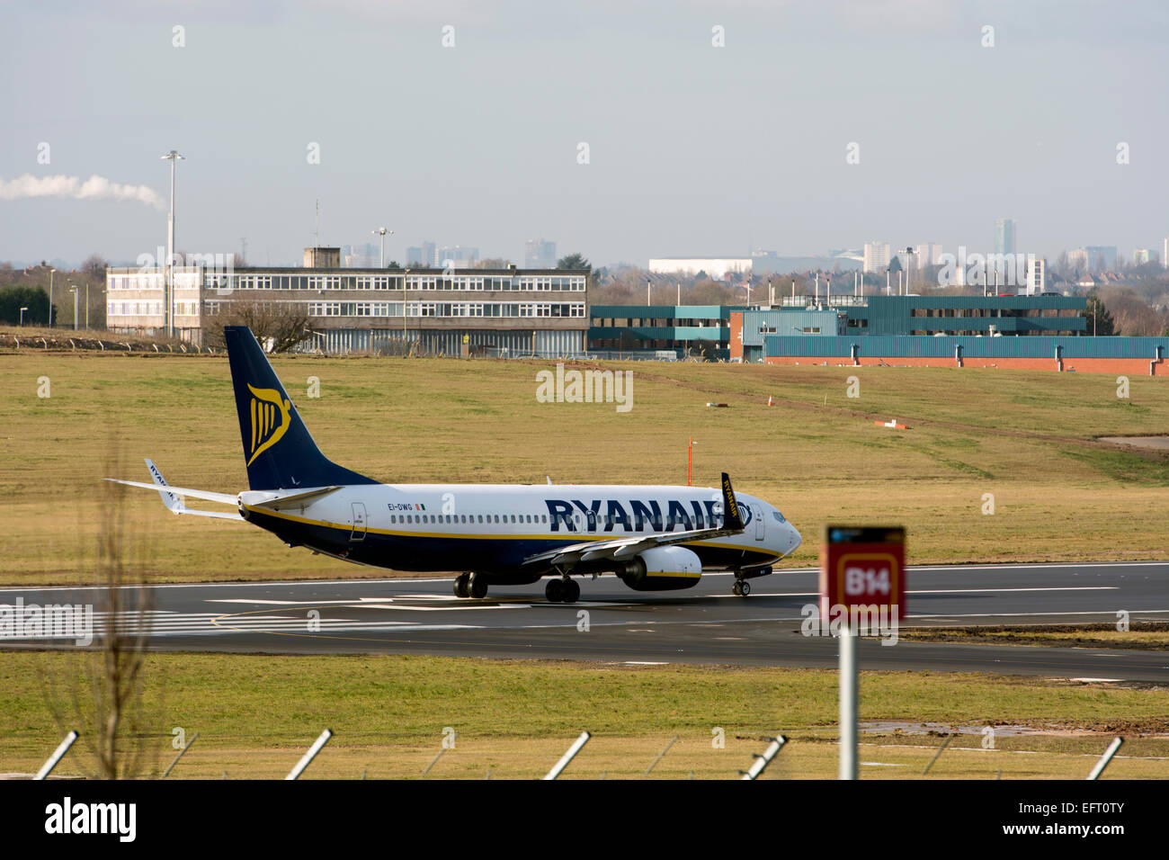 Ryanair Boeing 737-Flugzeuge am Flughafen Birmingham, UK Stockfoto