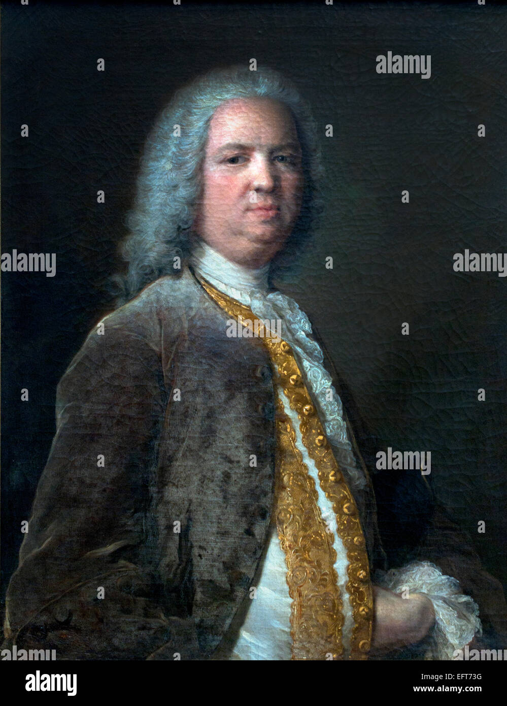 Porträt der Frankfurter Bankier Jean Marc Nattier (1685 – 1766) Frankreich Französisch Johann Georg Leerse (1691-1762) Stockfoto