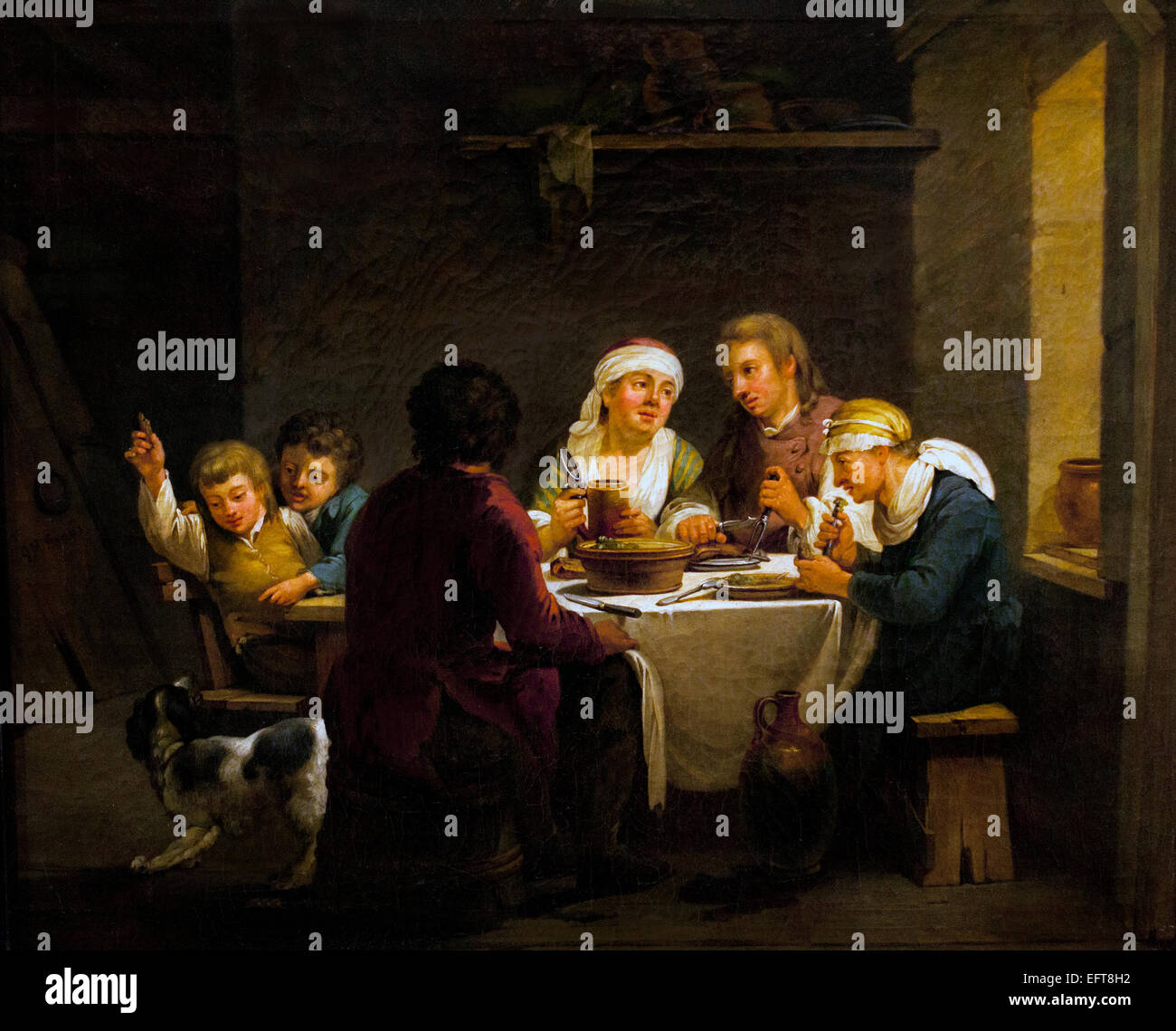 Eine Familie am Tisch 1770 Georg Melchior Kraus 1737-1806 Deutsch Deutschland Stockfoto