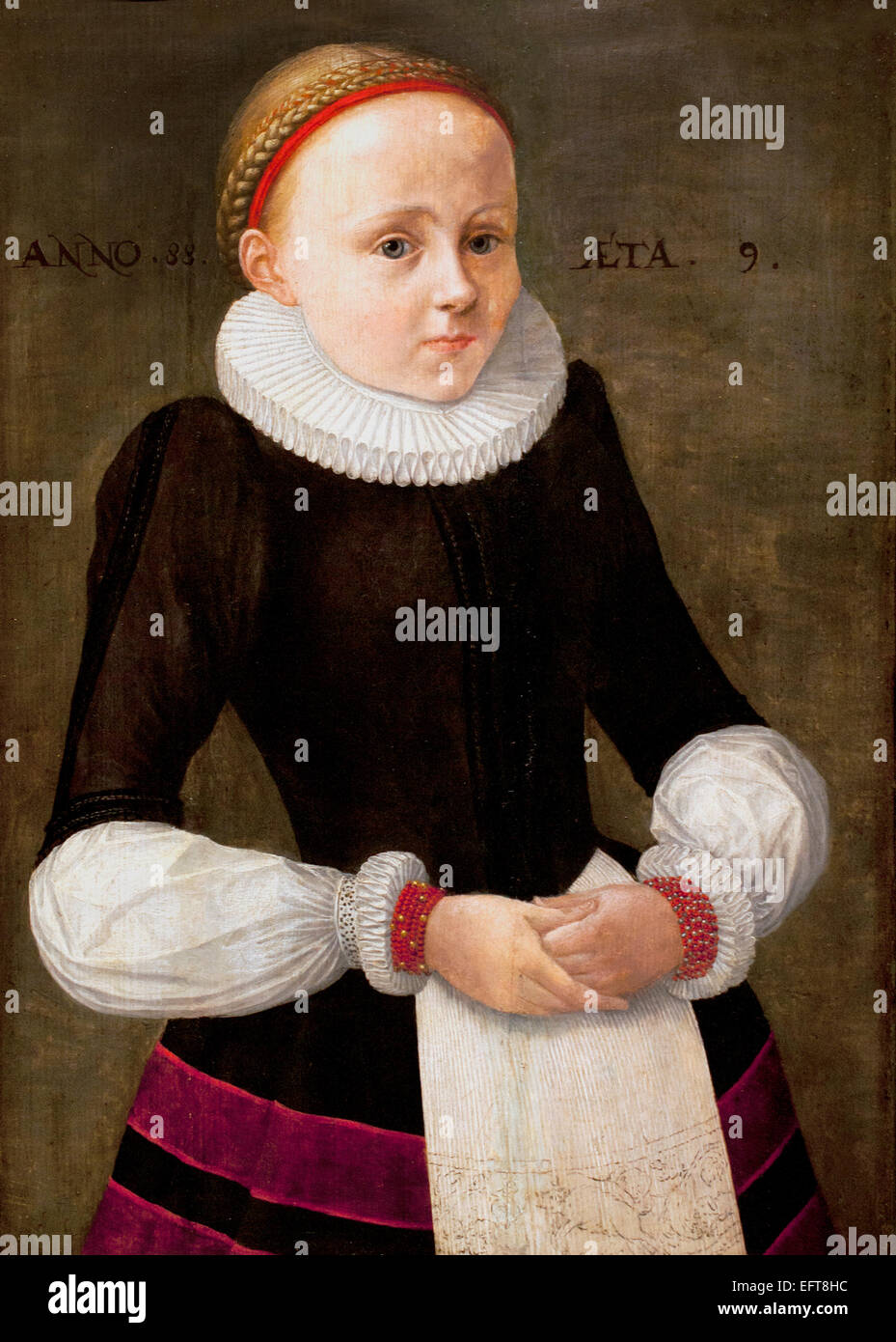 Porträt von Maria Jacobina Völker 1588 unbekannt Mittelrhein Master Deutsch Deutschland Stockfoto