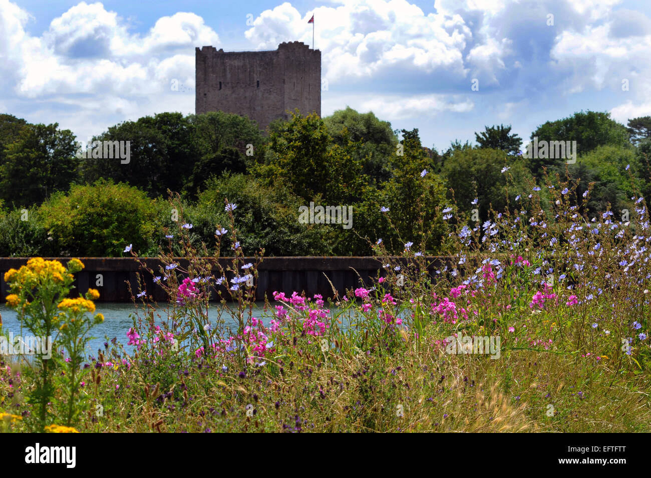 Portchester Castle, Hampshire Stockfoto