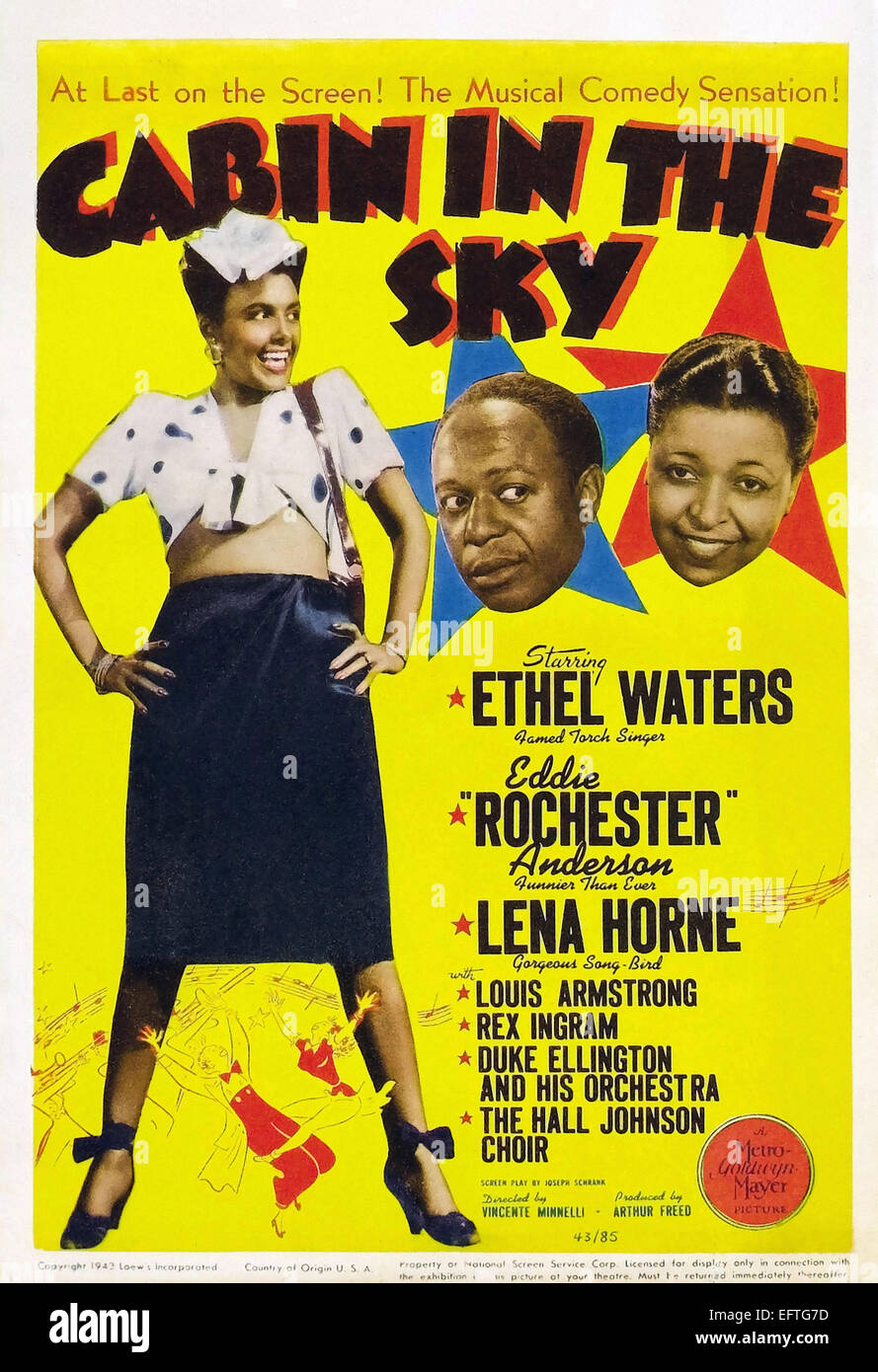 Cabin in the Sky - Afro American Musical Comedy - Filmposter Stockfoto