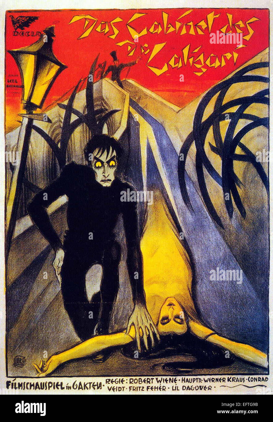 Das Cabinet des Dr. Caligari - Filmplakat Stockfoto