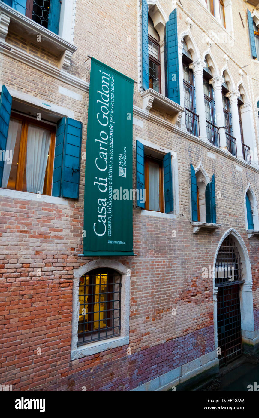 Casa di Carlo Goldoni, Stadtteil Dorsoduro, Venedig, Italien Stockfoto