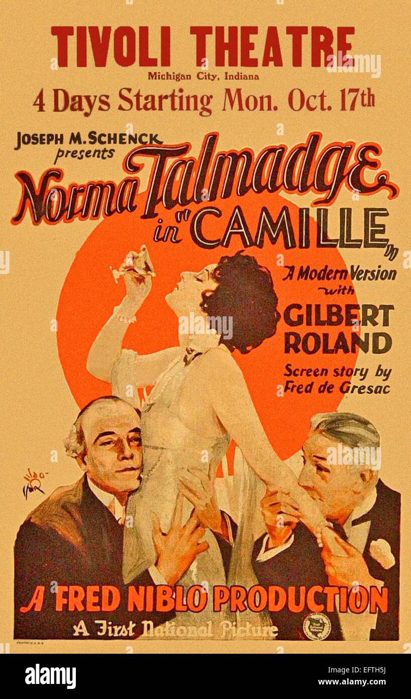 Camille - 1925 - Norma Talmadge - Filmplakat Stockfoto