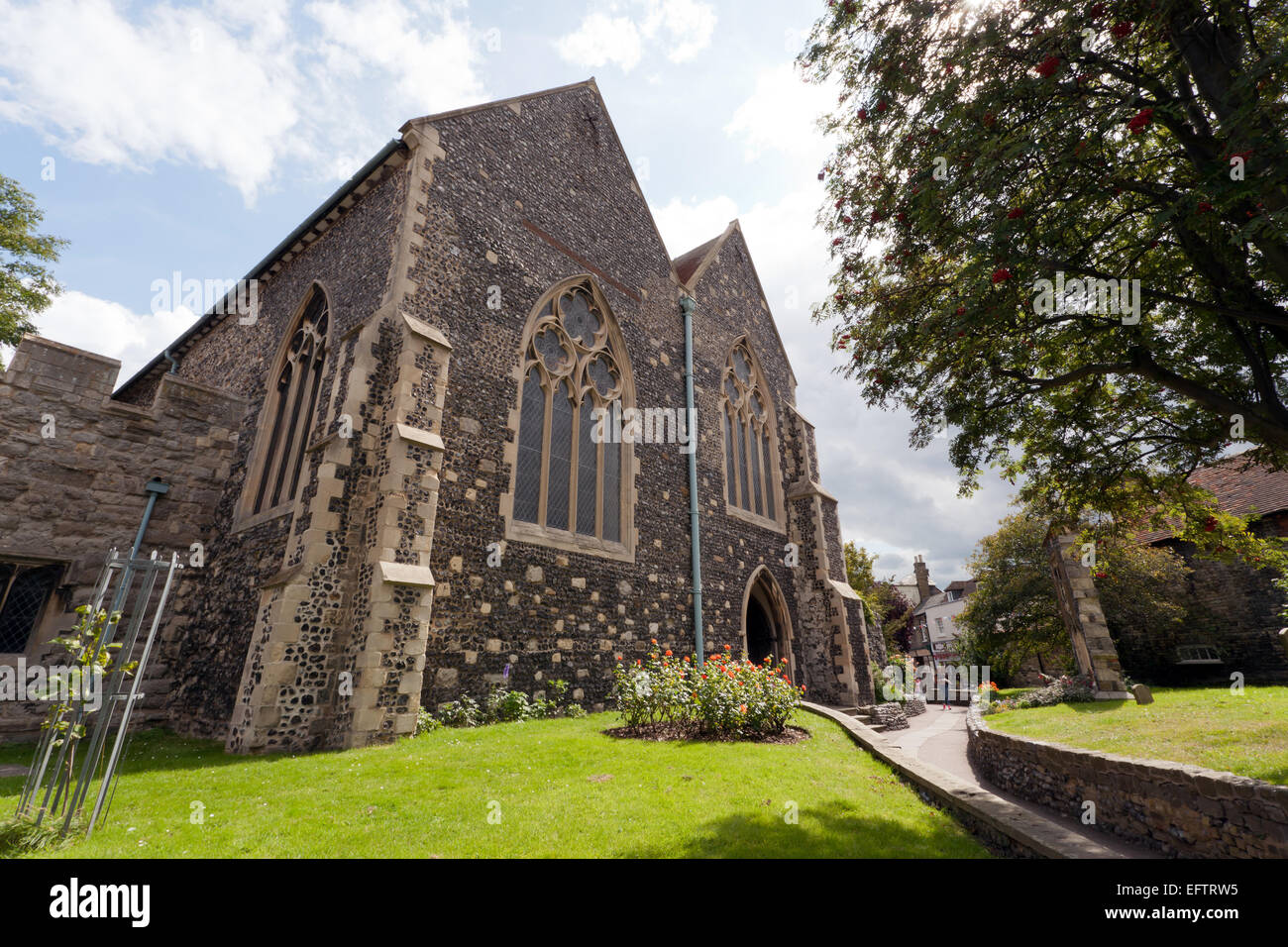 Im Weitwinkel St. Peters Church, Sandwich, Kent. Stockfoto