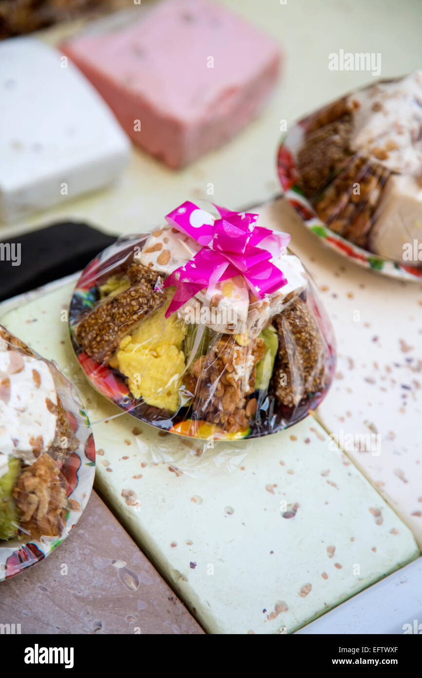 Kuchen auf dem Markt in Fes, Marokko Stockfoto