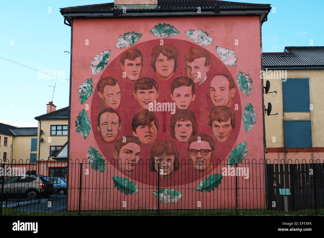 Wandbild Bogside Blutsonntags Derry Nordirland Stockfoto