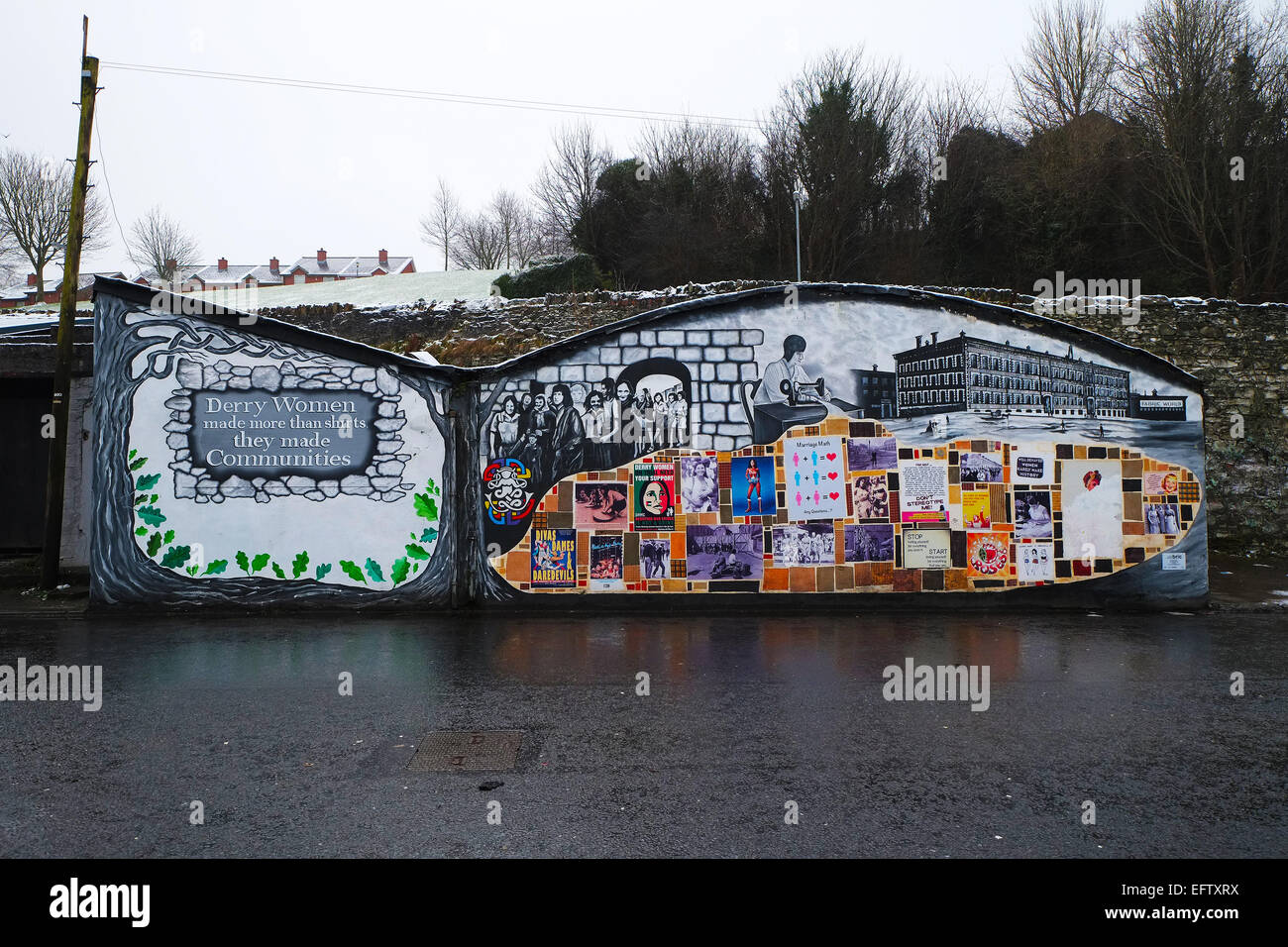 Wandbild Brandywell Derry Stockfoto