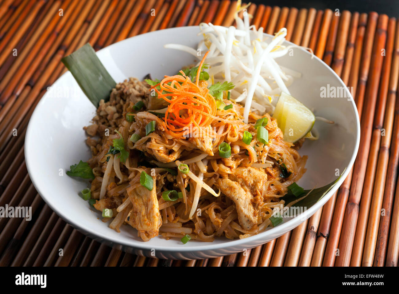 Pad Thai Chicken Stockfoto