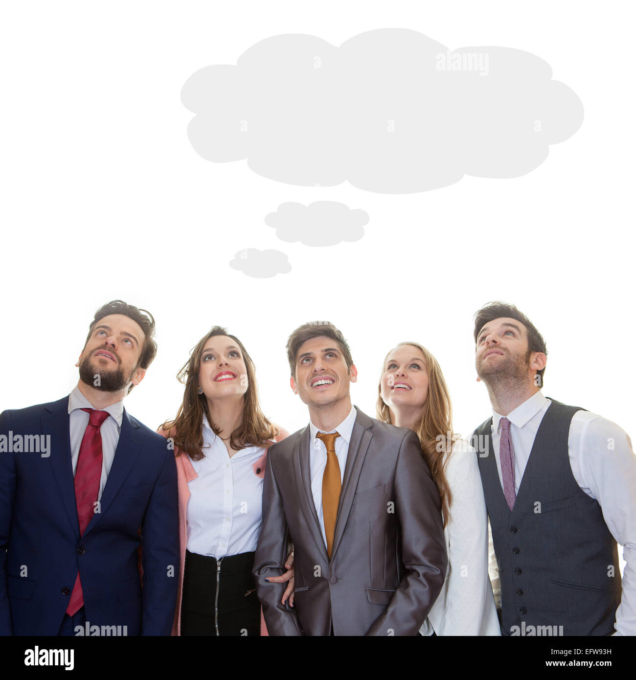 Business-Team mit Ideen brainstorming gedacht Wolke Stockfoto