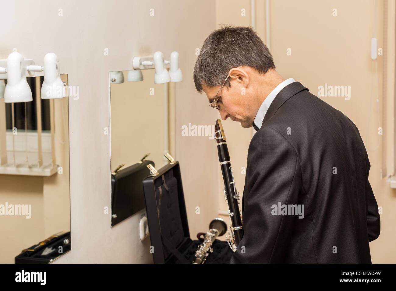 Musiker von Witebsk Symphonieorchester. Stockfoto