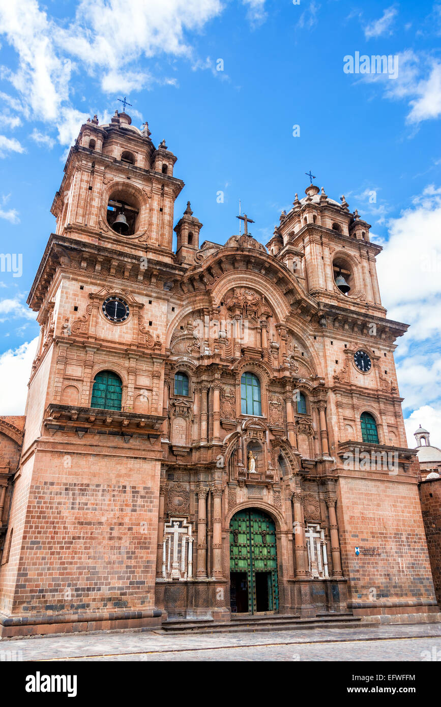 Kirche der Gesellschaft Jesu auf der Plaza de Armas in Cusco, Peru Stockfoto