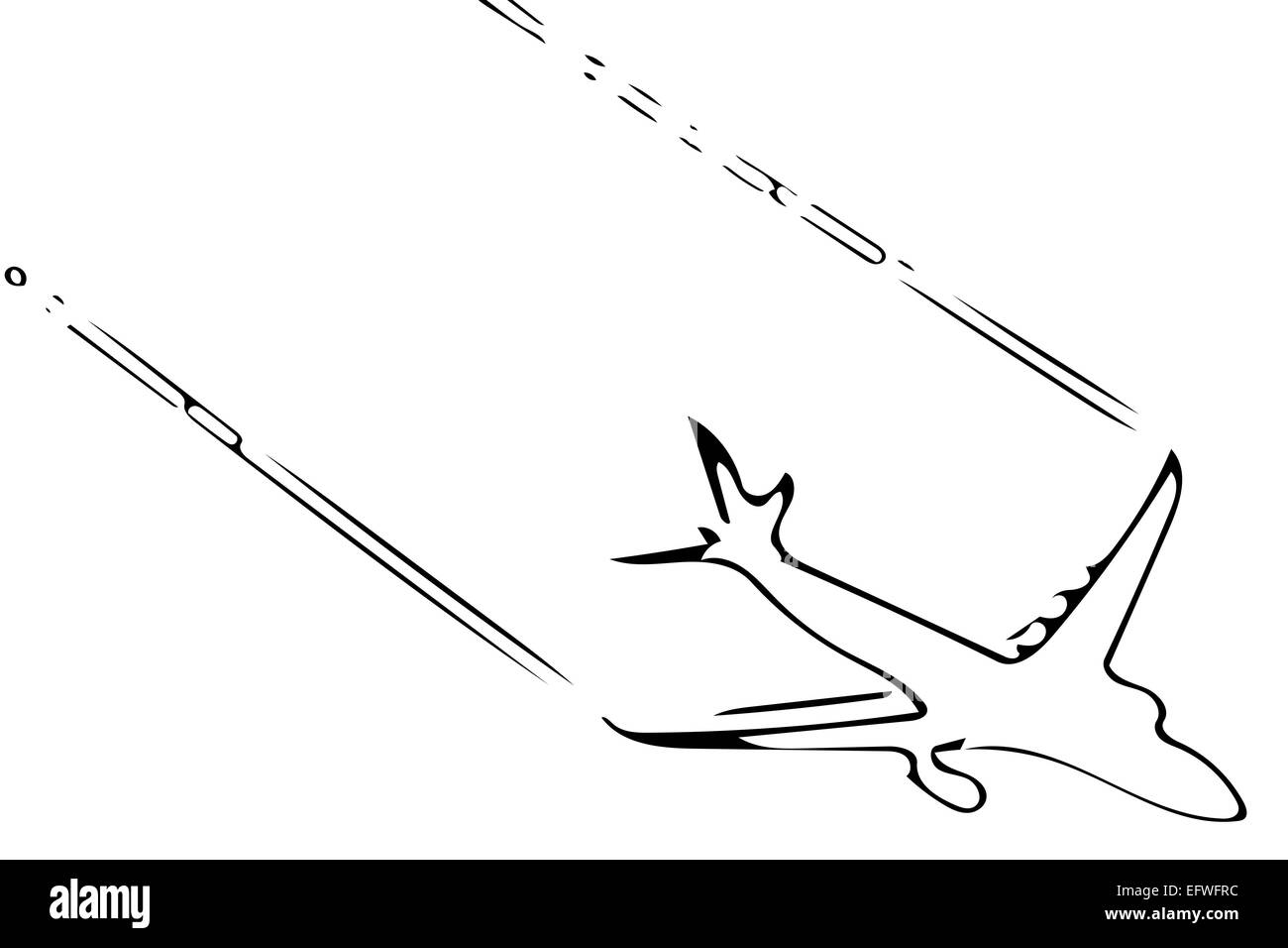 Flugzeug-Illustration Stockfoto