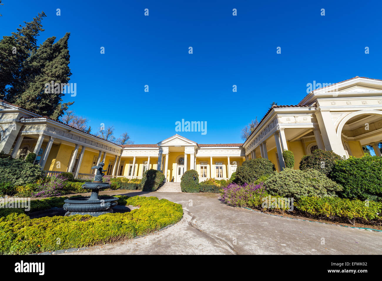 Landsitz, wo die Concha y Toro-Familie zum Leben in der Nähe von Santiago, Chile Stockfoto