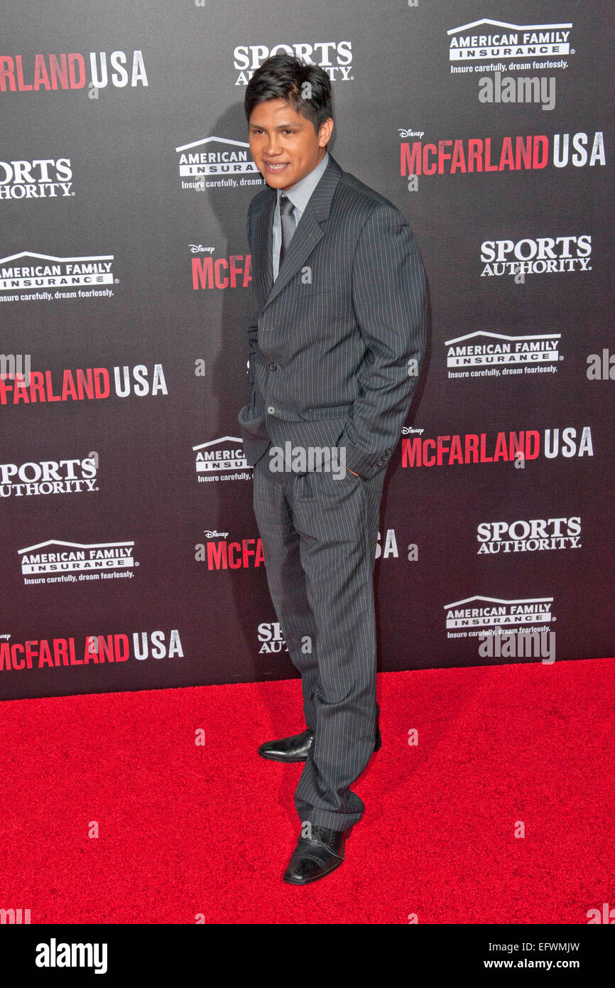 Johnny Ortiz Teilnahme an die Weltpremiere von Disneys "McFarland, USA" am El Capitan Theatre am 9. Februar 2015 in Hollywood, Kalifornien/Picture alliance Stockfoto