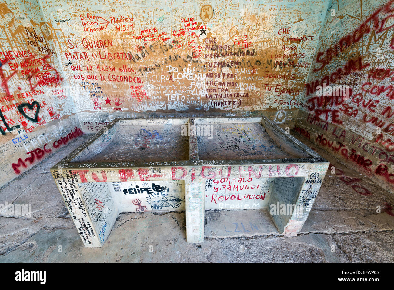 Waschküche, wo der Hauptteil von Ernesto Che Guevara nach seinem Tod im Jahr 1967 öffentlich angezeigt wurde Stockfoto