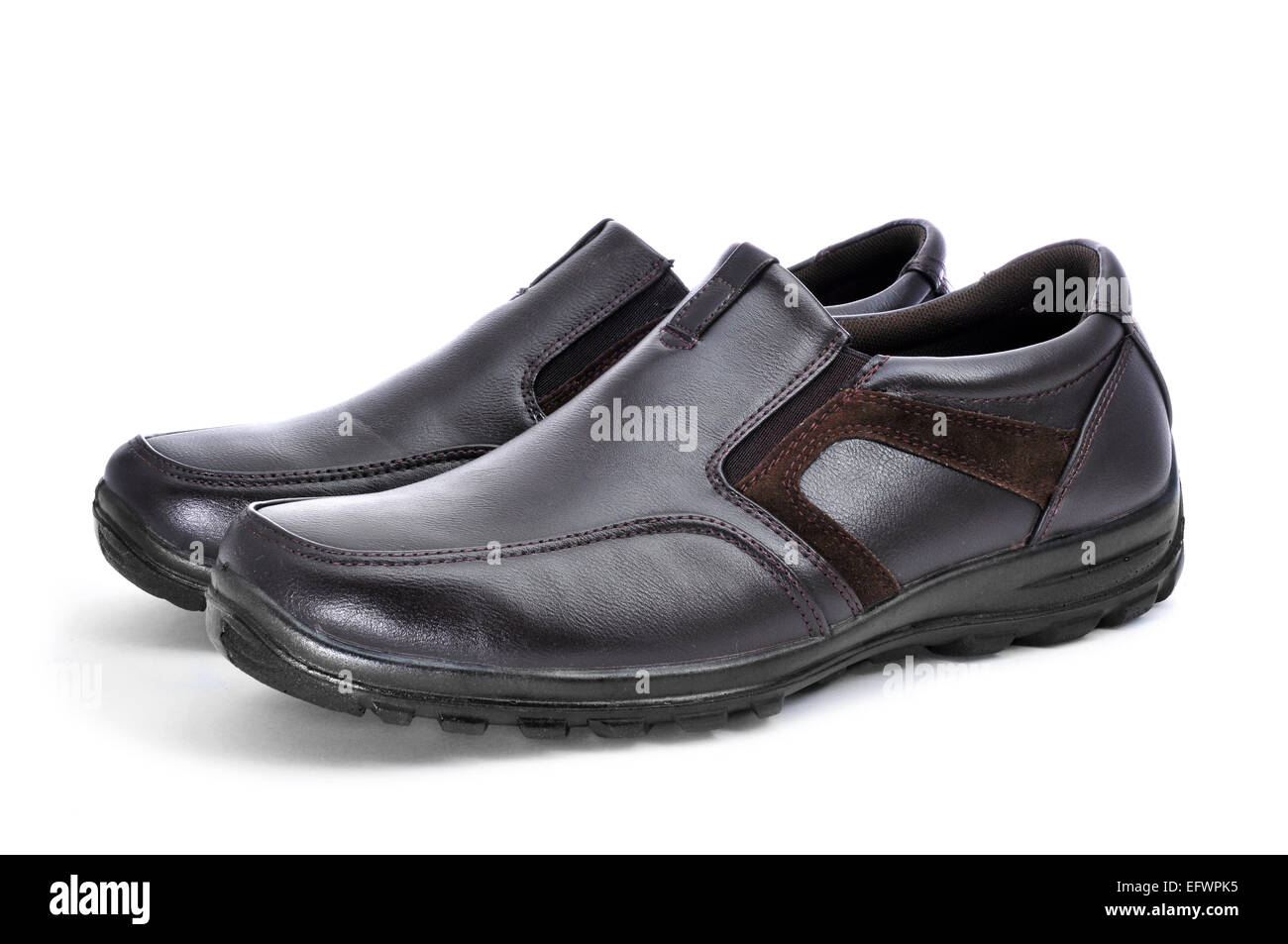 Verkauf von Leder-Schuhe für Männer auf einem Marktstand in Cannobio,  Italien Stockfotografie - Alamy