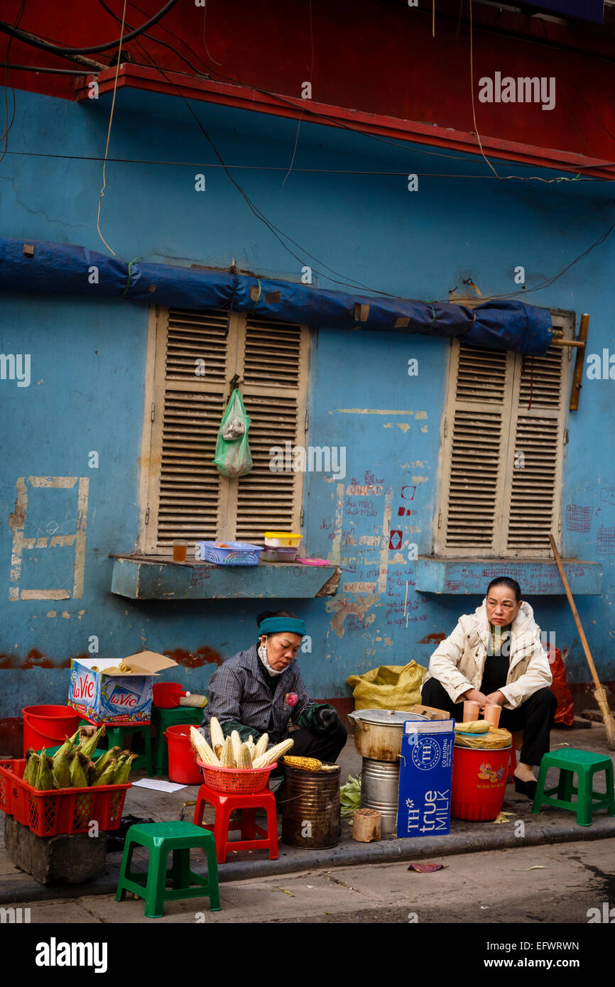 Straßenszene in der Altstadt, Hanoi, Vietnam. Stockfoto