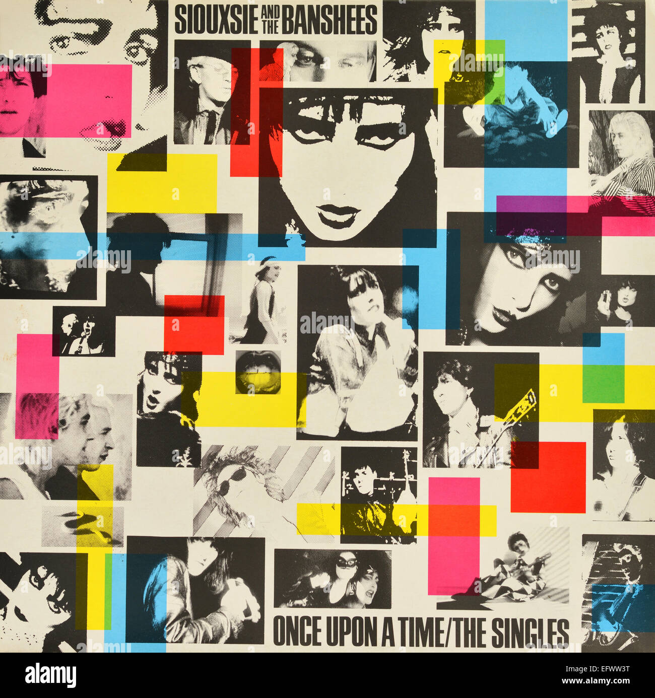 LP Vinyl Album-Cover von "Einmal auf ein Time/The Singles" von Siouxsie and the Banshees. Im Jahr 1981 auf Polydor Musik-Label veröffentlicht Stockfoto
