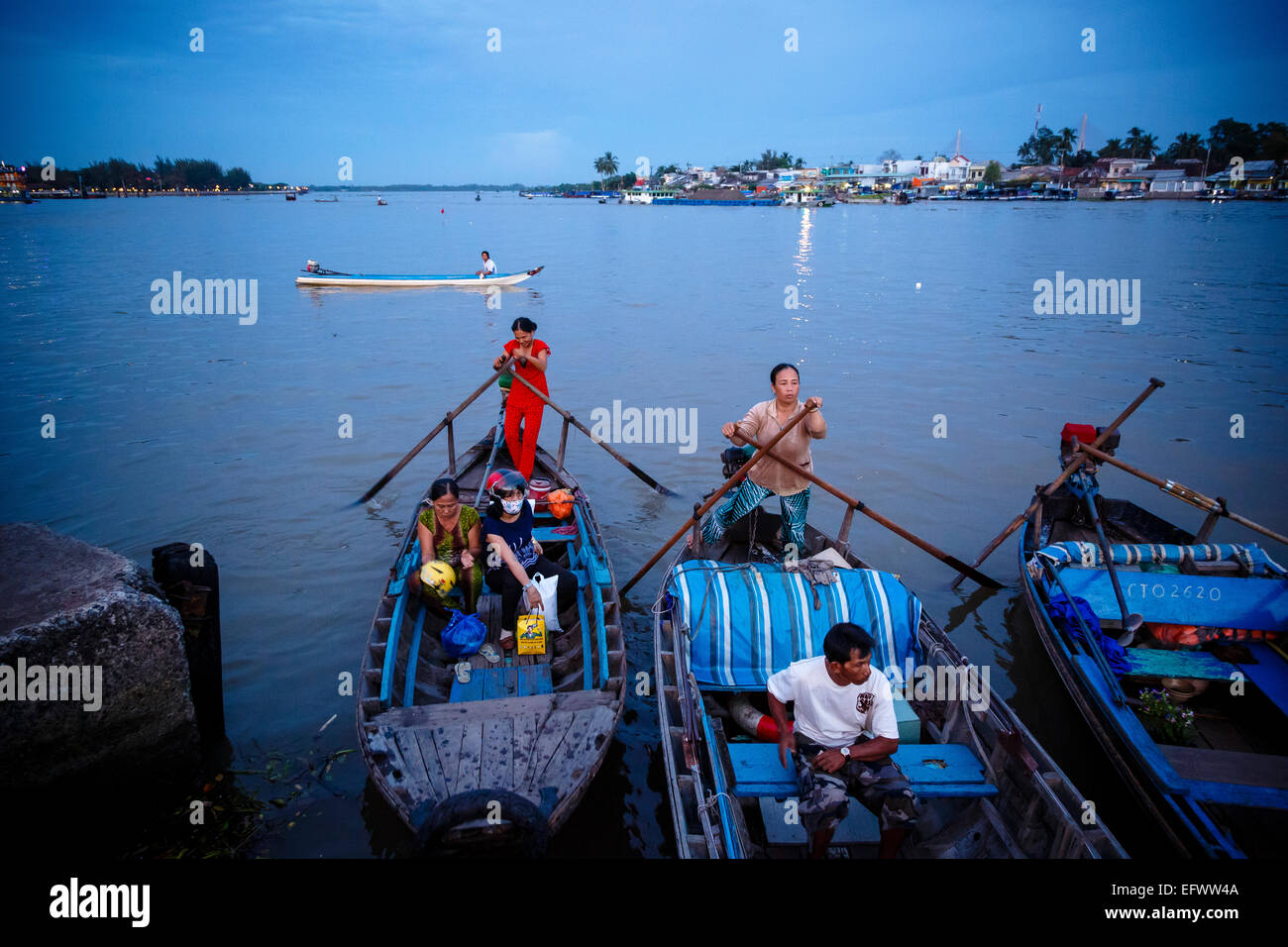 Boote auf dem Mekong-Delta, Can Tho, Vietnam Stockfoto