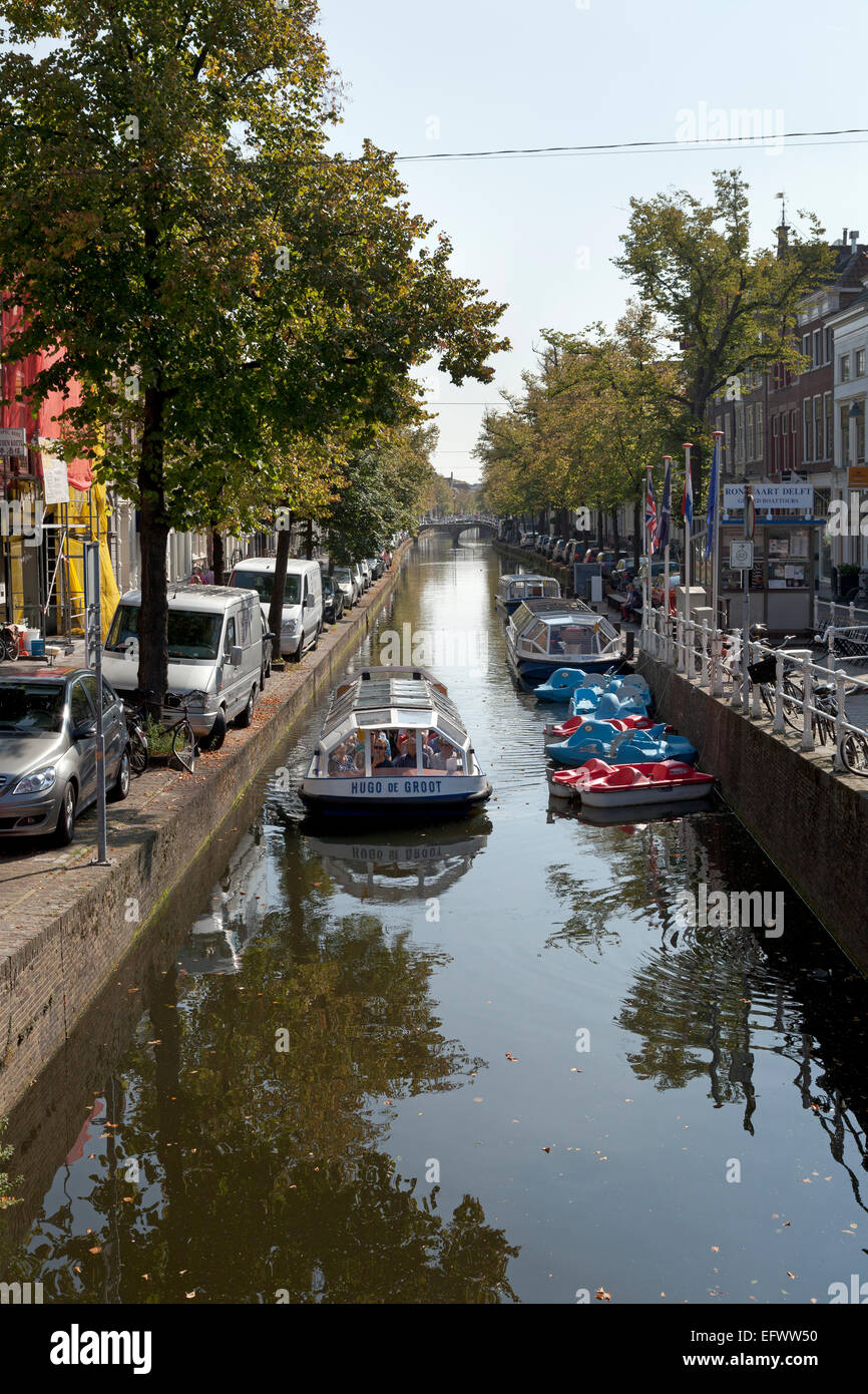 Koornmarkt in Delft im Sommer, Niederlande Stockfoto