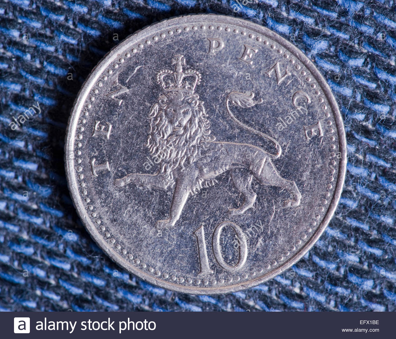 britisches Geld Münze 10P Vereinigtes Königreich ...