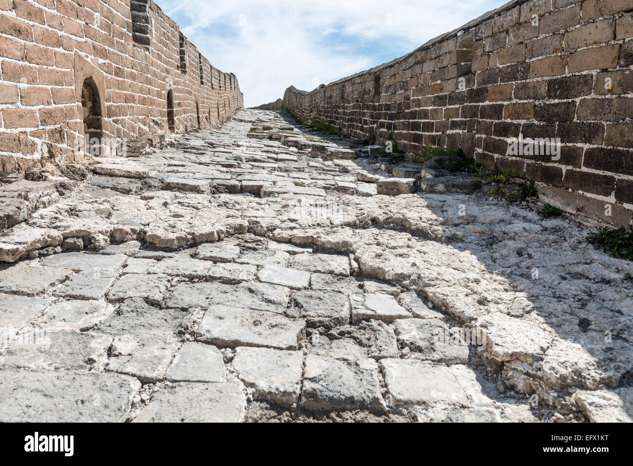 Die chinesische Mauer in Jinshanling. Stockfoto