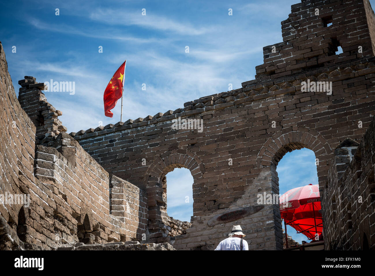 Die chinesische Mauer in Jinshanling. Stockfoto