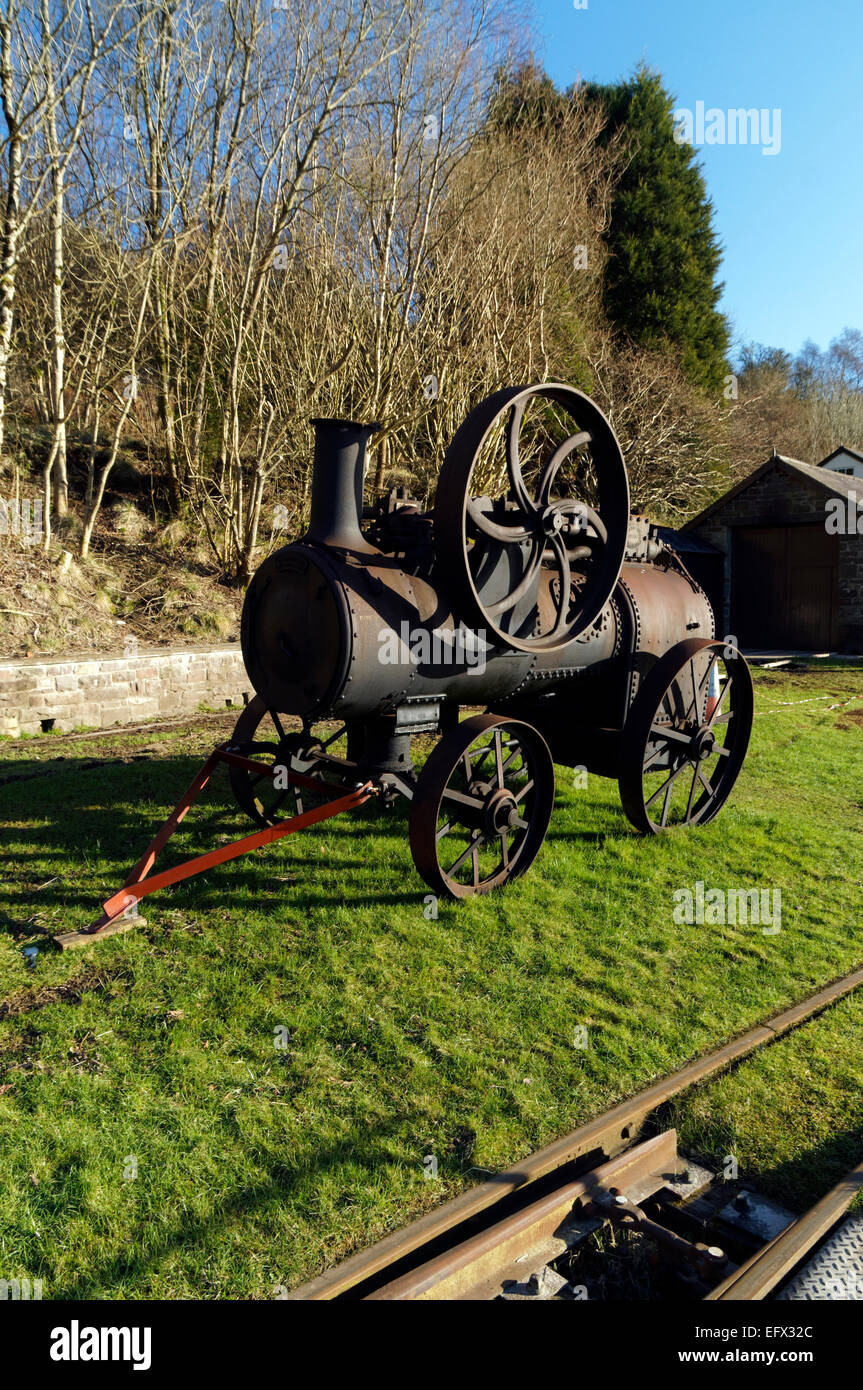 Historische Dampfmaschine, Brecon Bergstation und Pontsticill Reservoir, Brecon Beacons National Park, Powys, Wales, UK Stockfoto