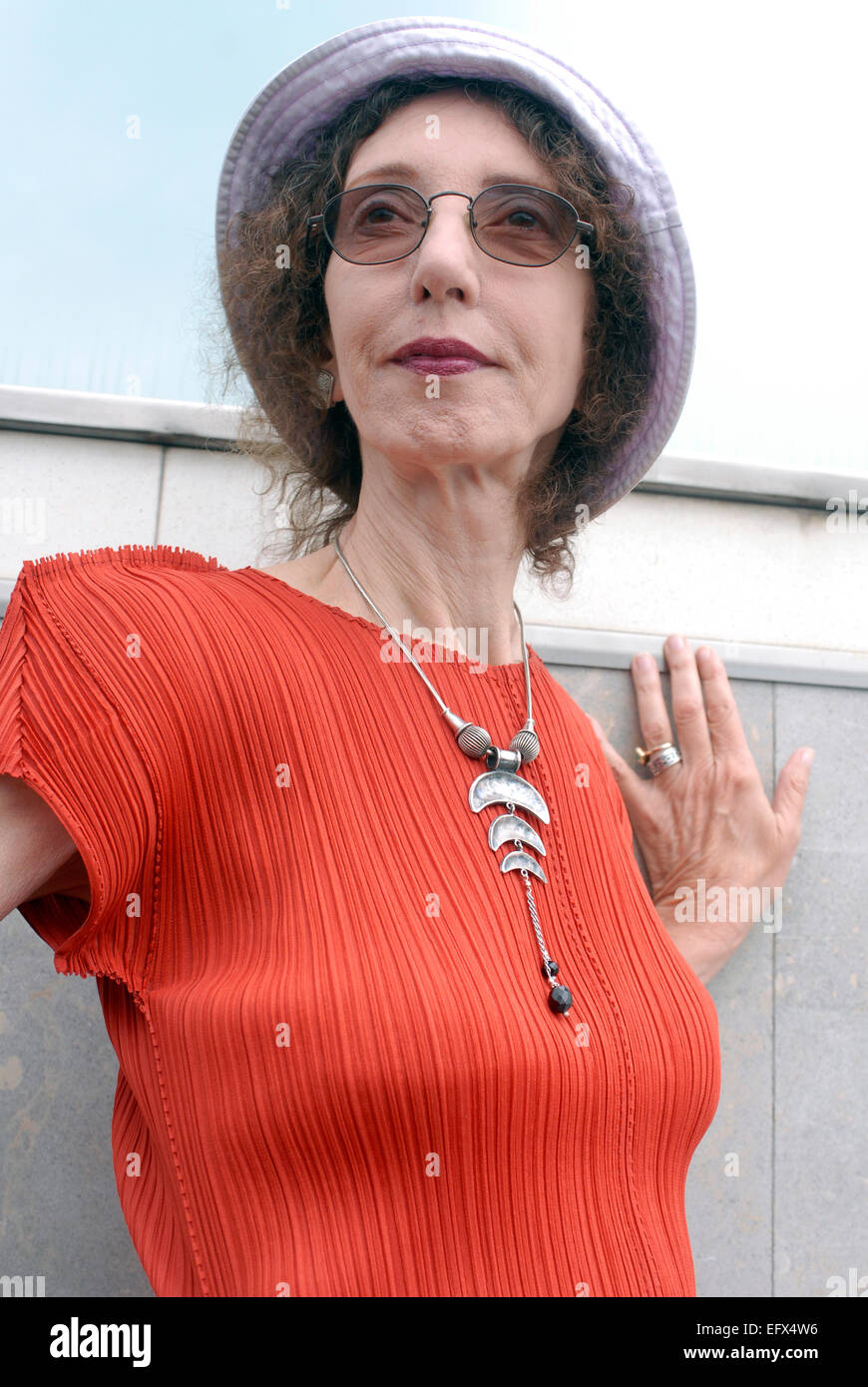 Carol Joyce Oates. US-amerikanischer Autor, Schriftsteller, Kritiker, Schriftsteller, Dichter. Porträt. In Barcelona Stockfoto