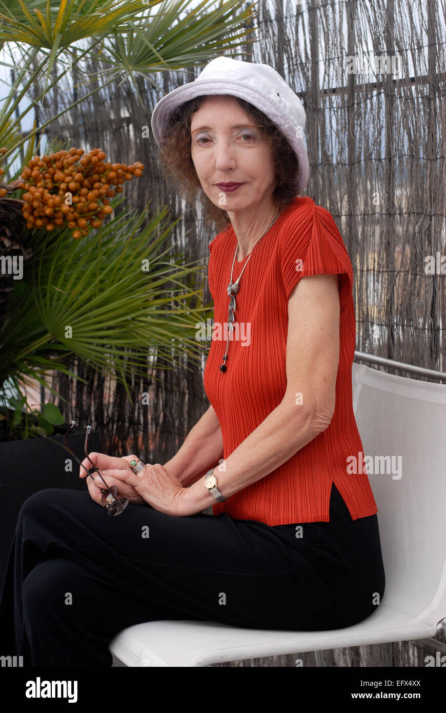 Carol Joyce Oates. US-amerikanischer Autor, Schriftsteller, Kritiker, Schriftsteller, Dichter. Porträt. In Barcelona Stockfoto
