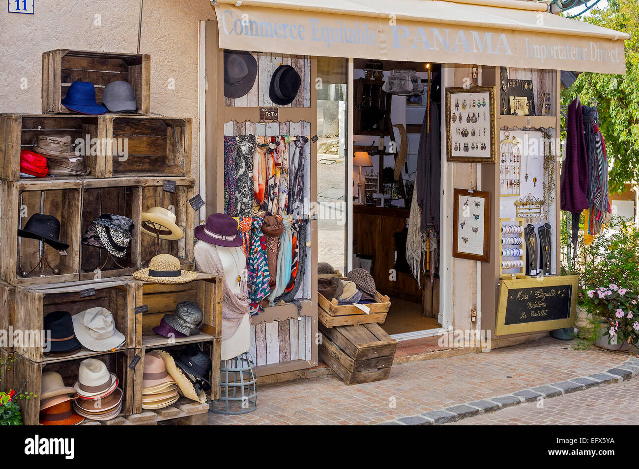 Hut-Shop Le Castellet Provence Frankreich Stockfoto