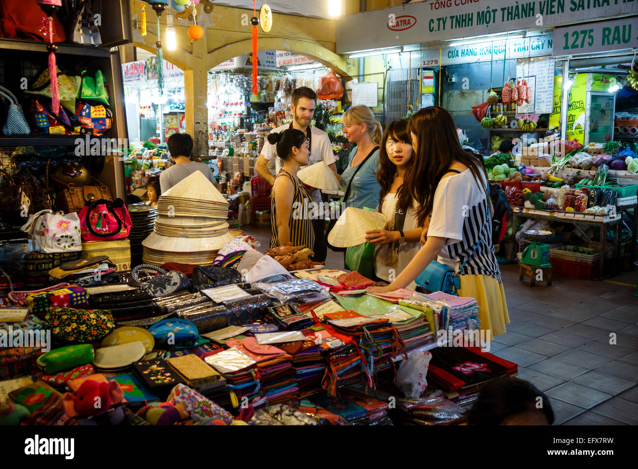 Ben-Thanh-Markt, Ho-Chi-Minh-Stadt (Saigon), Vietnam. Stockfoto