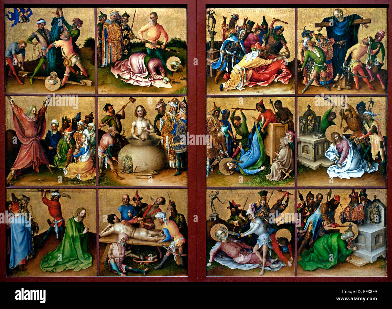 DIE MARTYRIEN der Apostel 1435 STEFAN LOCHNER 1400 oder 1410 – 1451 deutsche Deutschland Stockfoto