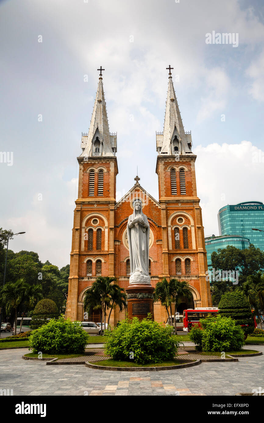 Kathedrale Notre-Dame, Ho-Chi-Minh-Stadt (Saigon), Vietnam. Stockfoto