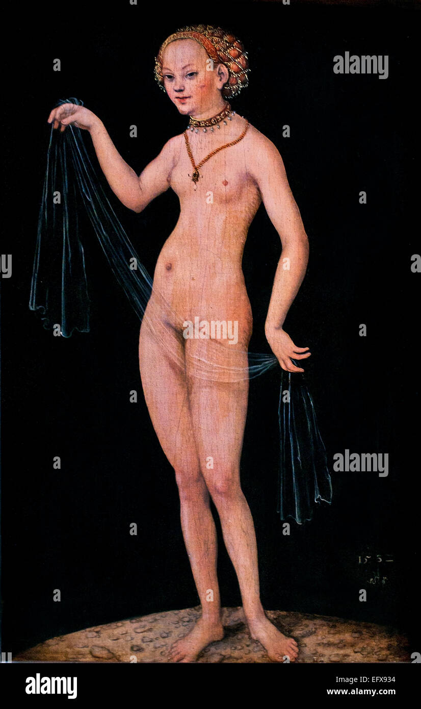 VENUS, 1532 (Göttin der Liebe und Schönheit) LUCAS CRANACH der ältere 1472 – 1553 Deutsch Deutschland Stockfoto