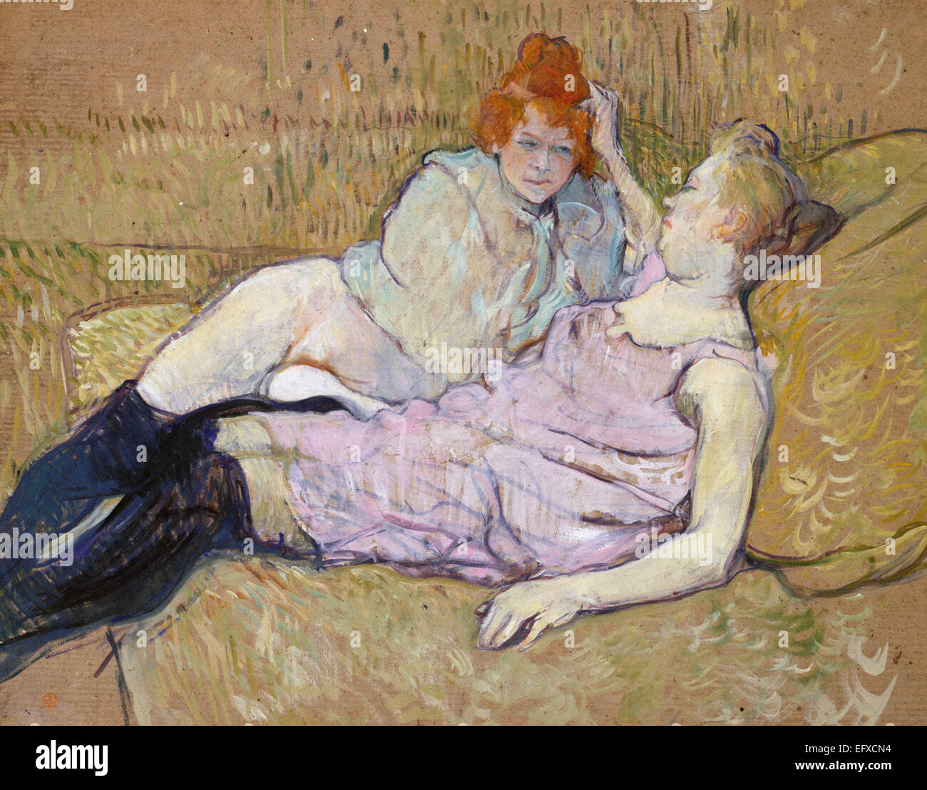 Henri Marie Raymond de Toulouse-Lautrec das Sofa Stockfoto