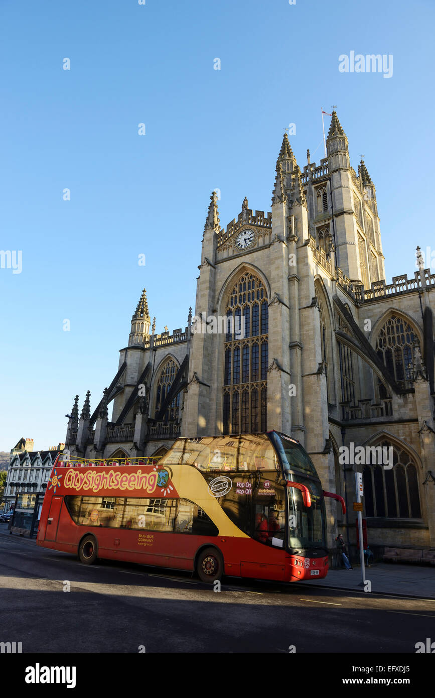 Bath Abbey in Bath Stadtzentrum UK Stockfoto