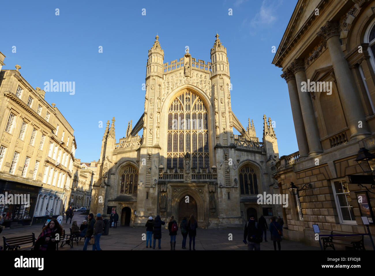 Bath Abbey in Bath Stadtzentrum UK Stockfoto