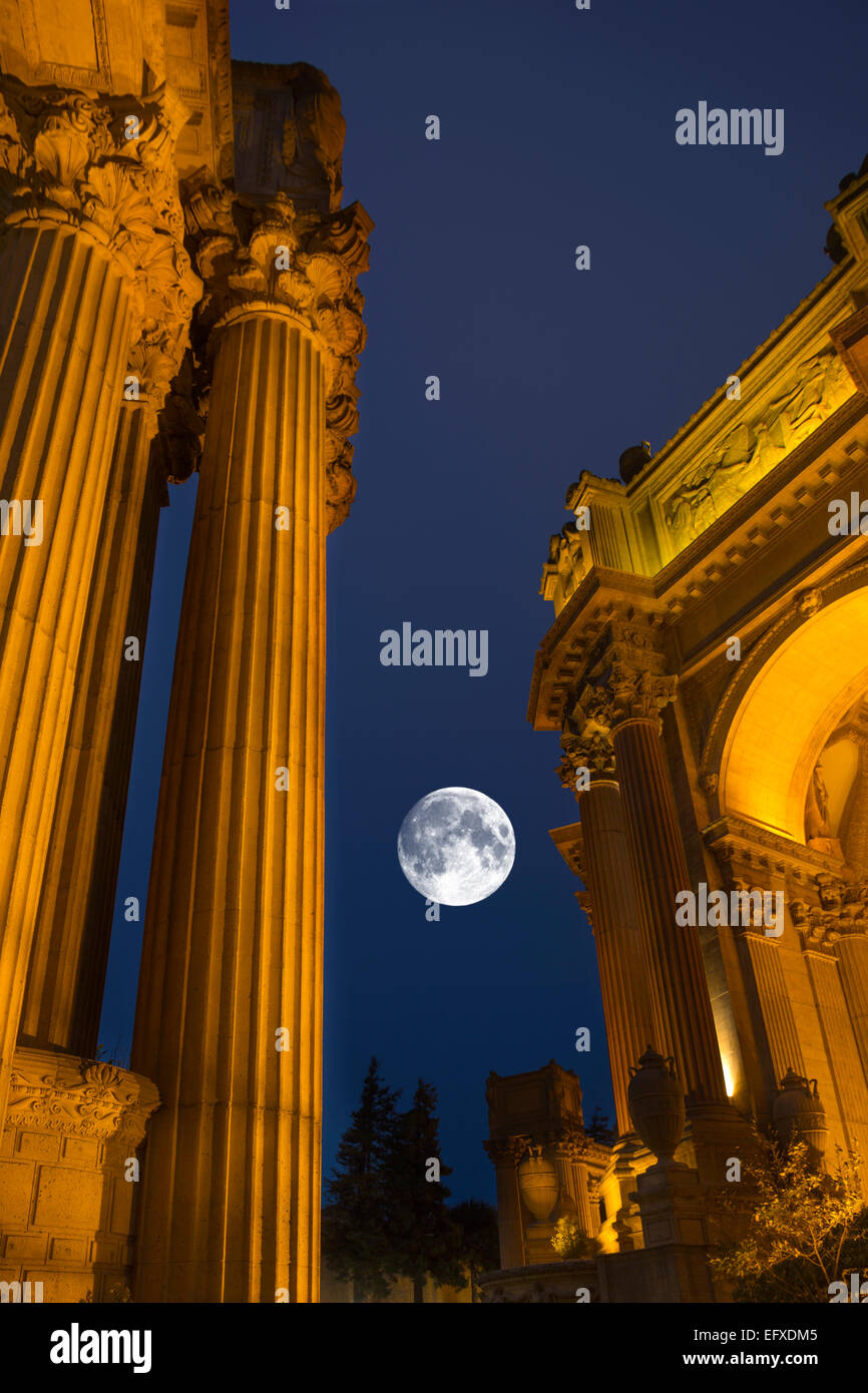 PALACE OF FINE ARTS PRESIDIO NATIONAL PARK SEENPLATTE MARINA SAN FRANCISCO KALIFORNIEN, USA Stockfoto